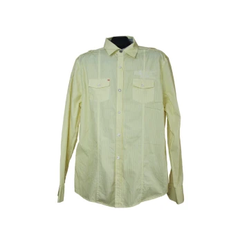 Мужская желтая приталенная рубашка LEE COOPER, М