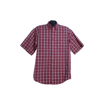 Рубашка мужская красная в клетку VAN HEUSEN, L