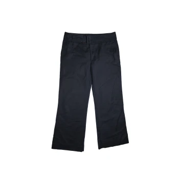 Женские черные широкие брюки ZARA, М