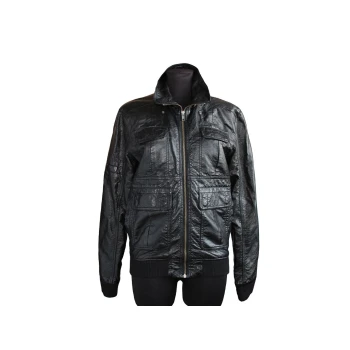 Женская черная кожаная куртка DIVIDED by H&M, L