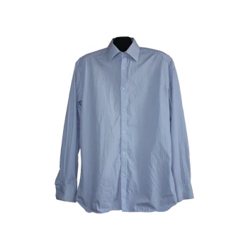 Мужская голубая рубашка в полоску MARKS & SPENCER AUTOGRAPH, L