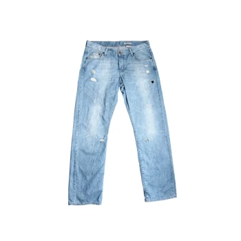 Женские рваные голубые джинсы BOYFRIEND H&M, XL
