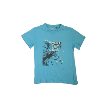 Голубая футболка на мальчика 4-6 лет