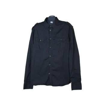 Мужская черная рубашка DIVIDED by H&M, L   