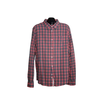 Мужская красная рубашка в клетку DENIM, L