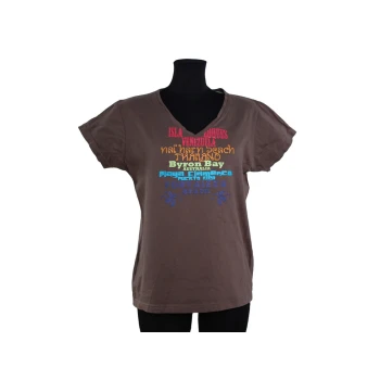 Женская коричневая футболка PHELIX, L