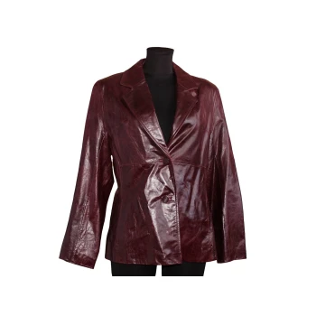 Женская бордовая кожаная куртка WILSONS LEATHER, L