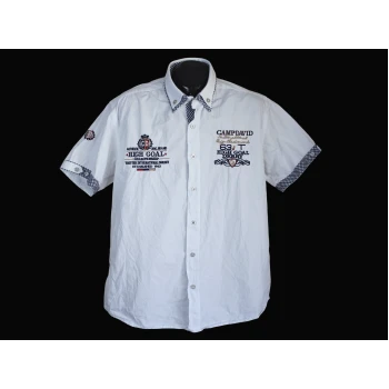 Мужская белая рубашка CAMP DAVID, L 