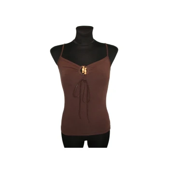 Женская коричневая майка E-VIE, XXS