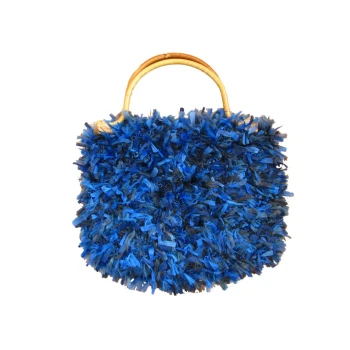 Женская синяя сумка среднего размера