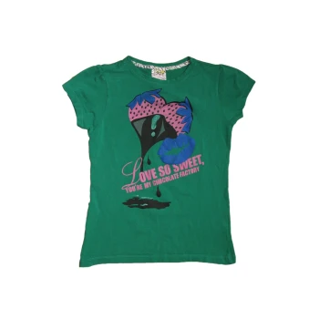 Зеленая футболка для девочки 7-9 лет FUNKY CHICKS