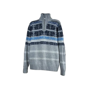 Мужской шерстяной свитер в полоску HUMAN NATURE, L