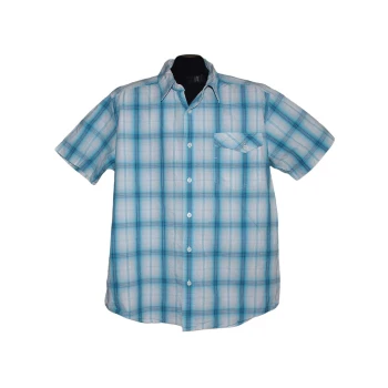 Мужская голубая рубашка в клетку WRANGLER, L