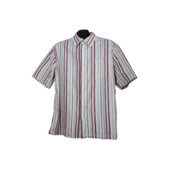 Мужская льняная рубашка в полоску REDWOOD, L