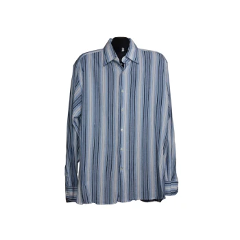 Мужская голубая рубашка в полоску BC COLLECTION, XL