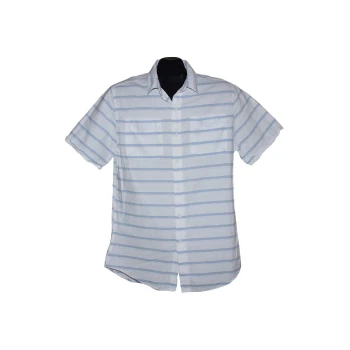 Мужская белая рубашка в полоску TOPMAN, S