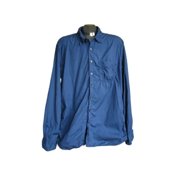 Мужская синяя рубашка HEMA SLIM FIT, L