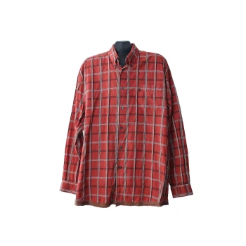 Мужская коричневая рубашка в клетку LERROS, XL