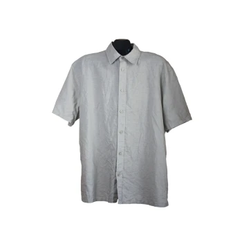 Мужская серая льняная рубашка H&M, XL  