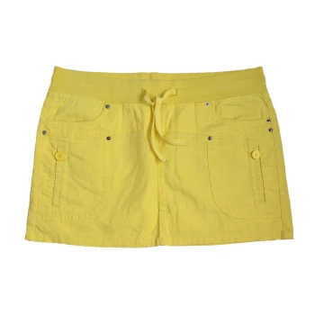 Желтая льняная мини юбка VERO MODA, L