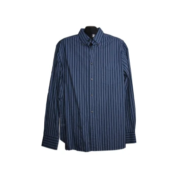 Мужская синяя рубашка в полоску MARKS & SPENCER BLUE HARBOUR, L