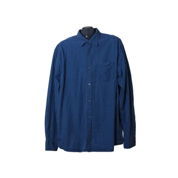 Мужская синяя рубашка в клетку S.OLIVER, XL