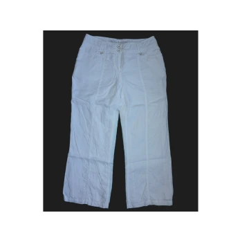 Женские белые льняные брюки PER UNA, L