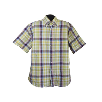 Рубашка мужская льняная в клетку THE GOLF CLUB, XL