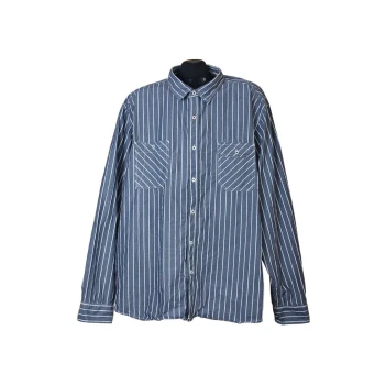 Мужская серая рубашка в полоску RCMN denim outfitters,  XL