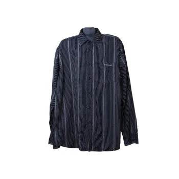 Мужская черная рубашка в полоску PIERRE CARDIN, XL    