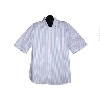 Мужская белая рубашка в полоску MARKS & SPENCER, XXL