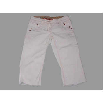 Женские белые джинсовые бриджи RIVER ISLAND, L