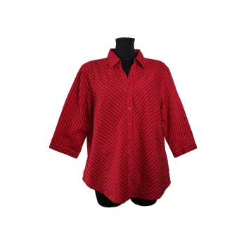 Рубашка женская красная в полоску COLUMBIA, L